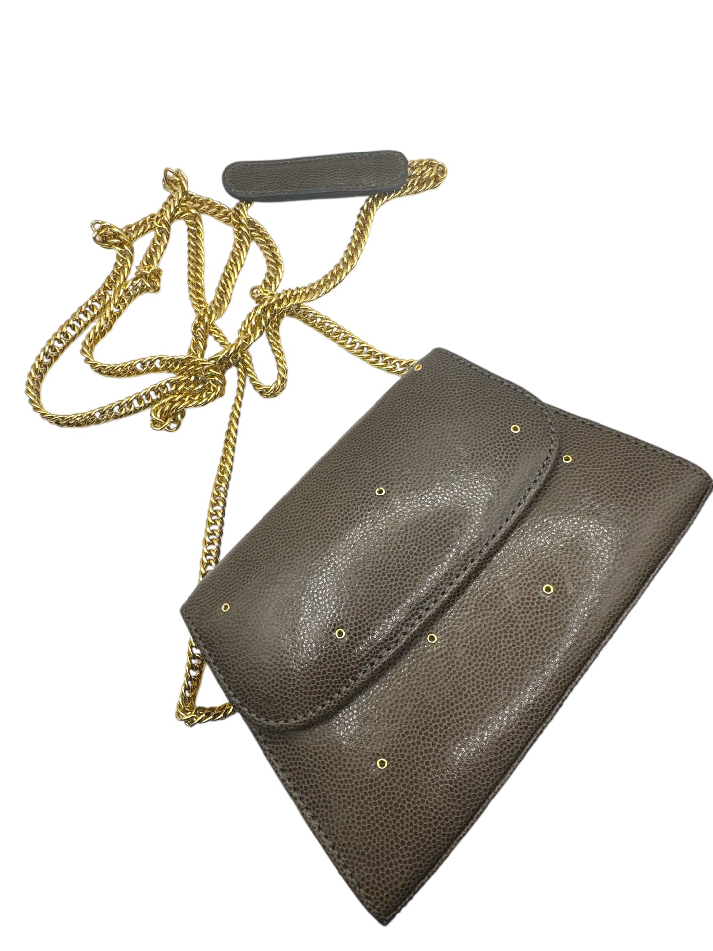 Vintage Albert Nipon Petite Grommet Gold Chain Crossbody