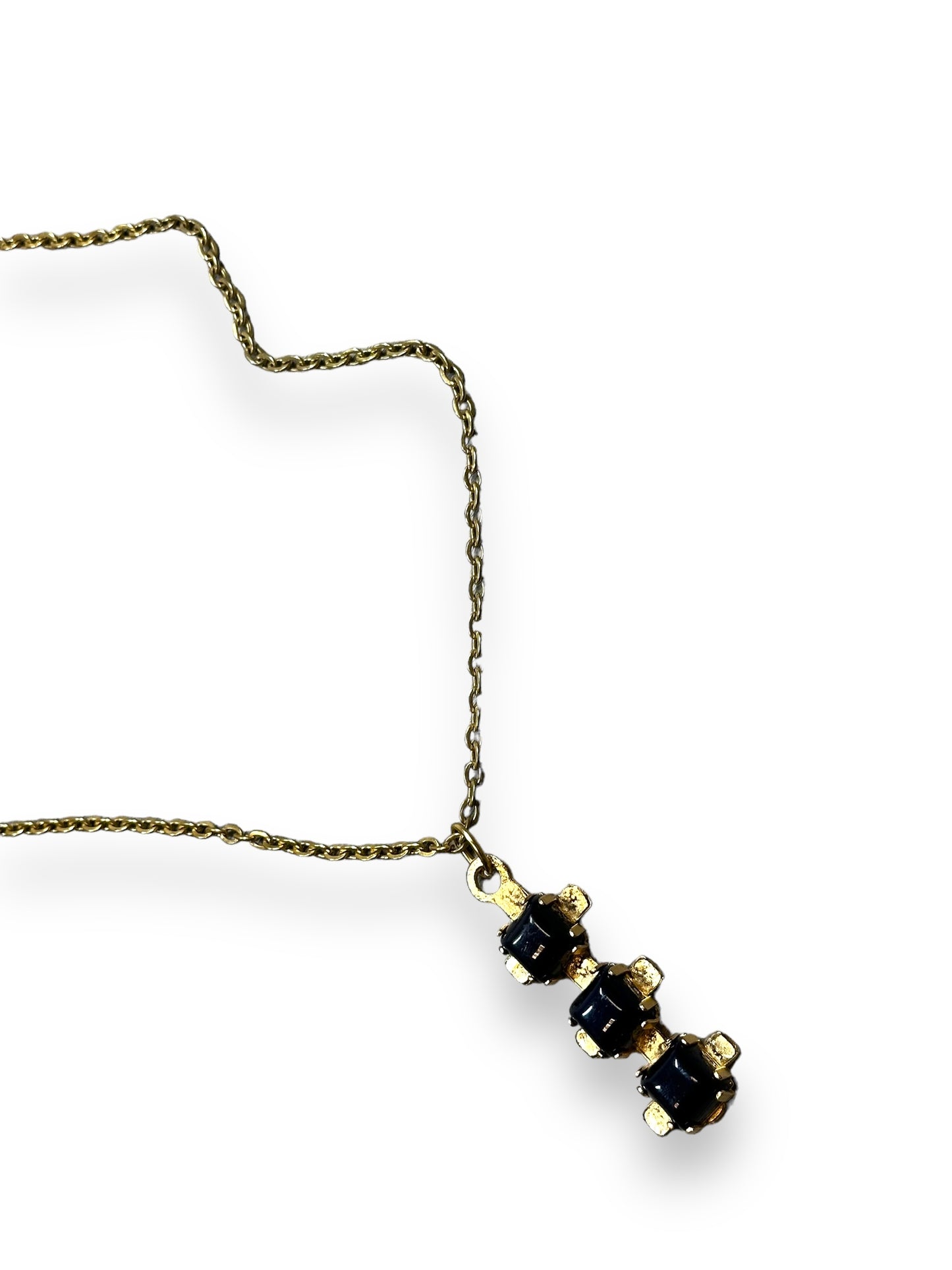 1970s Black Enamel Necklace