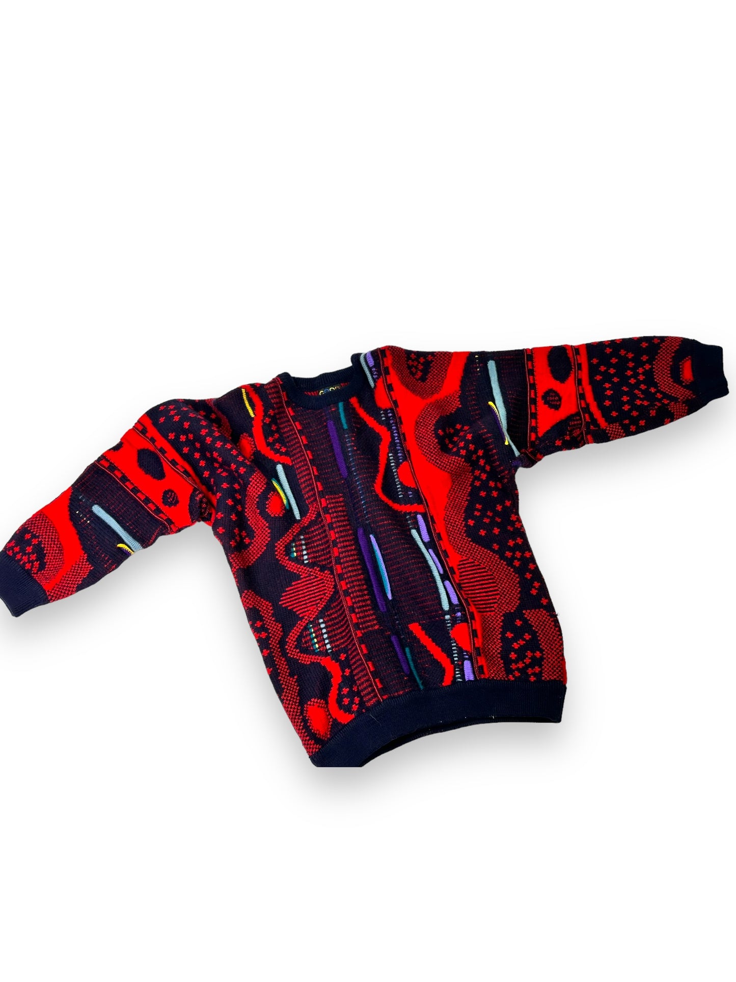 1990s Coogi Red Multi Sweater