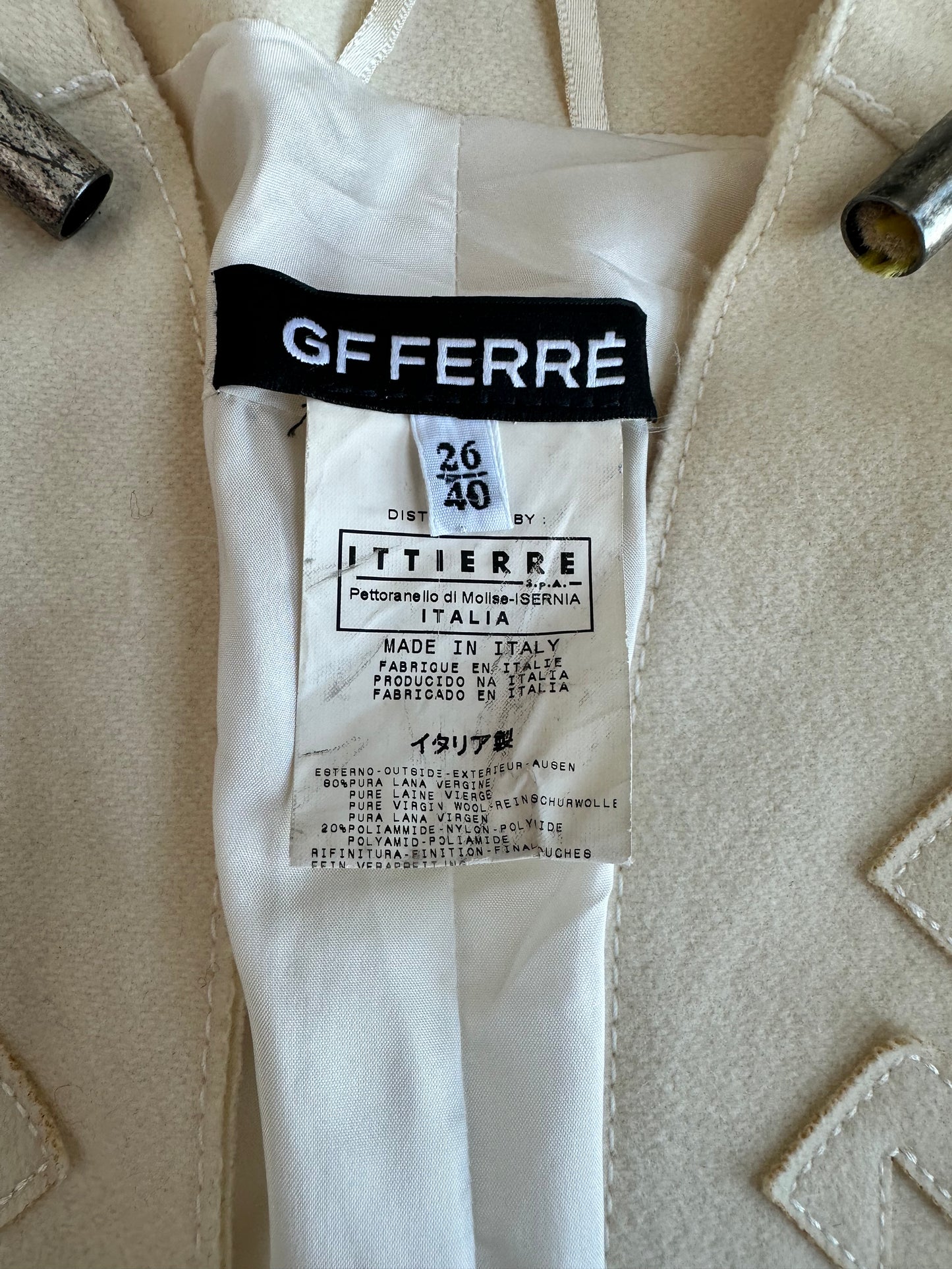 GFFERRÉ Creme Cropped Jacket