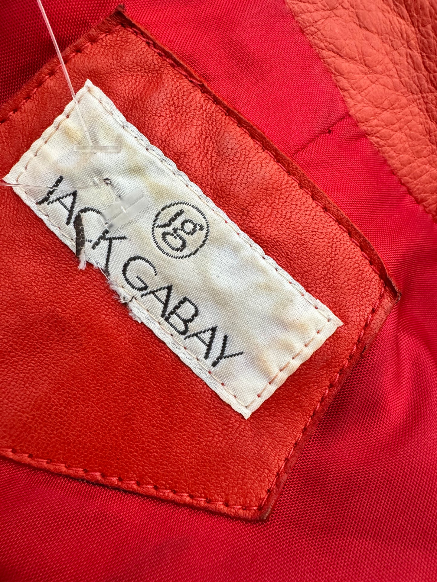 1980s Jack Gaby Asymmetrical Red Leather Dress