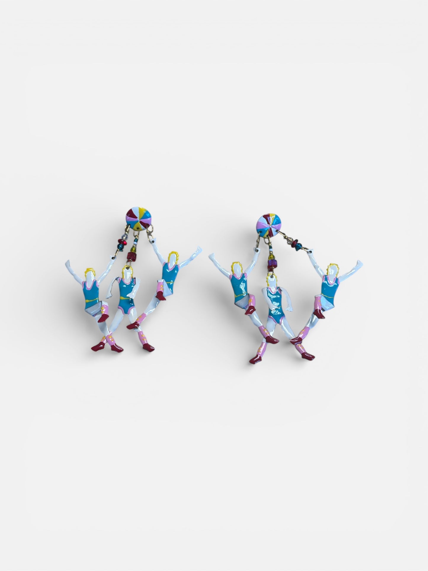 1980s Avant Garde Gymnastic Earrings (Post)