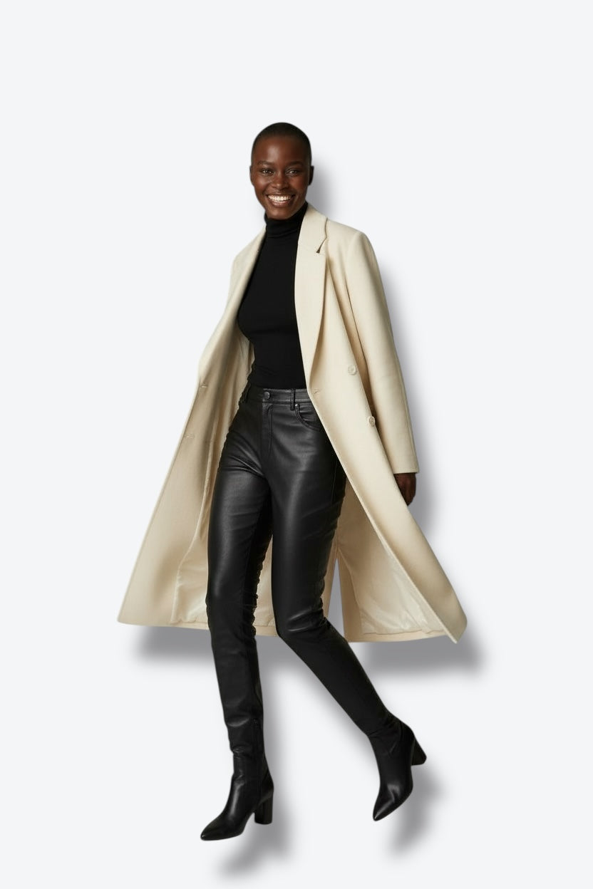 1990s Bert Newman Creme Peacoat