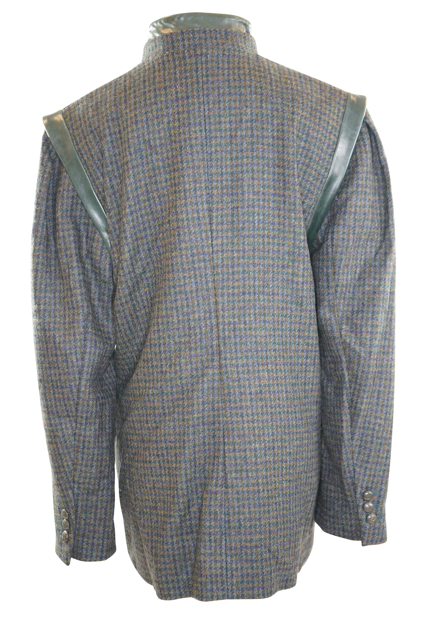 1990's Escada Plaid and Leather Jacket