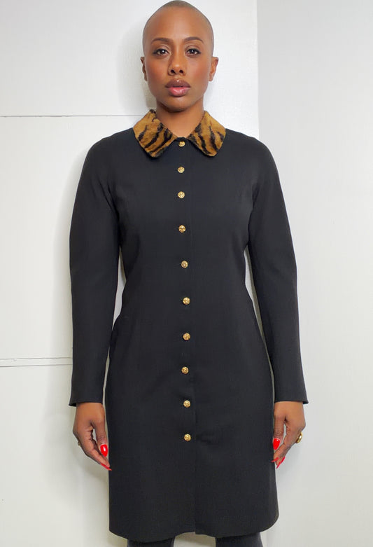1980s/90s Kemar Tiger Collar Shirt Dress