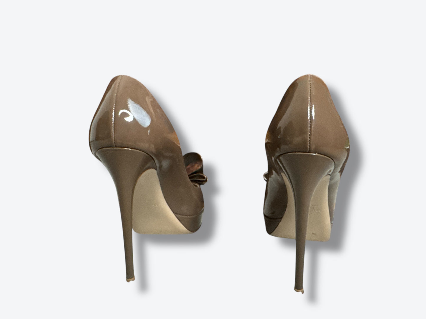 Y2K Valentino Taupe Bow Heels