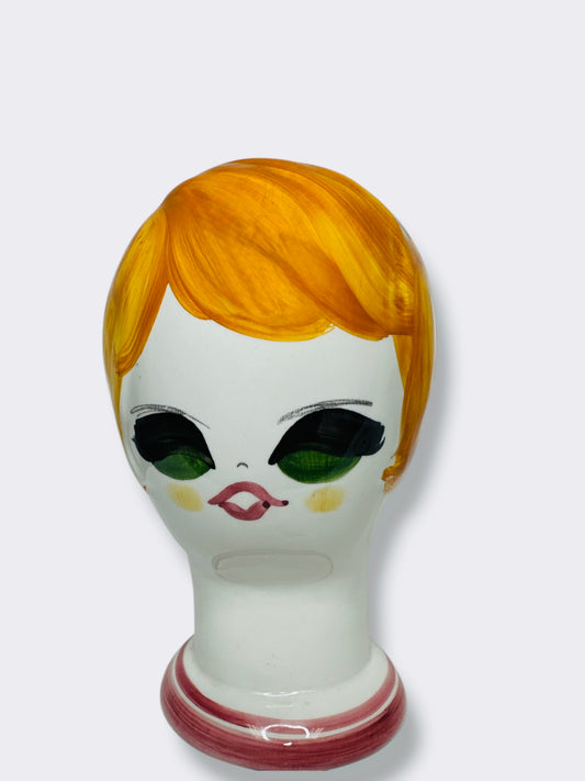1960s/70s Signed Italian Ceramic Blonde Head