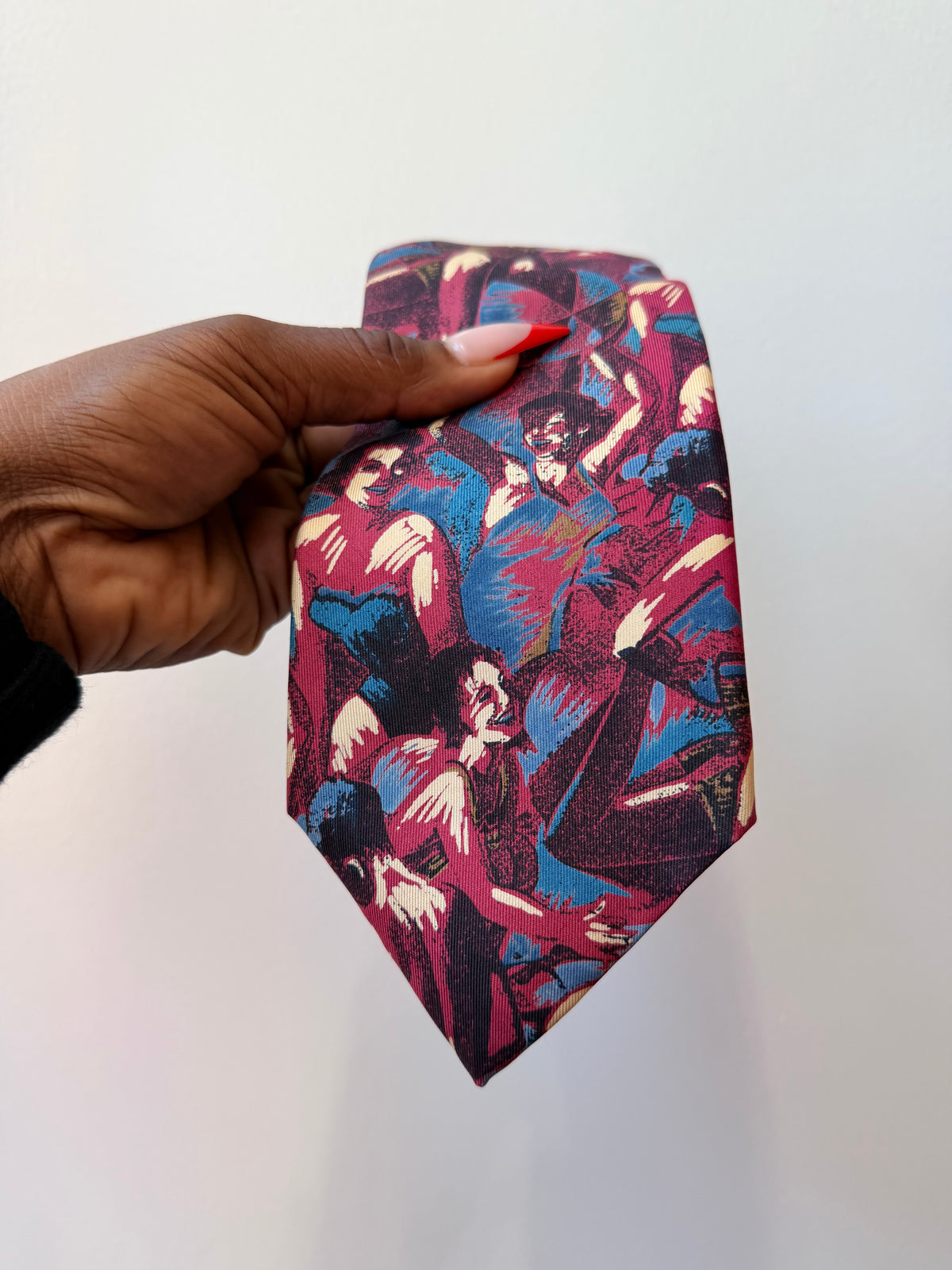 1980s Oscar de la Renta Dancer Novelty Tie