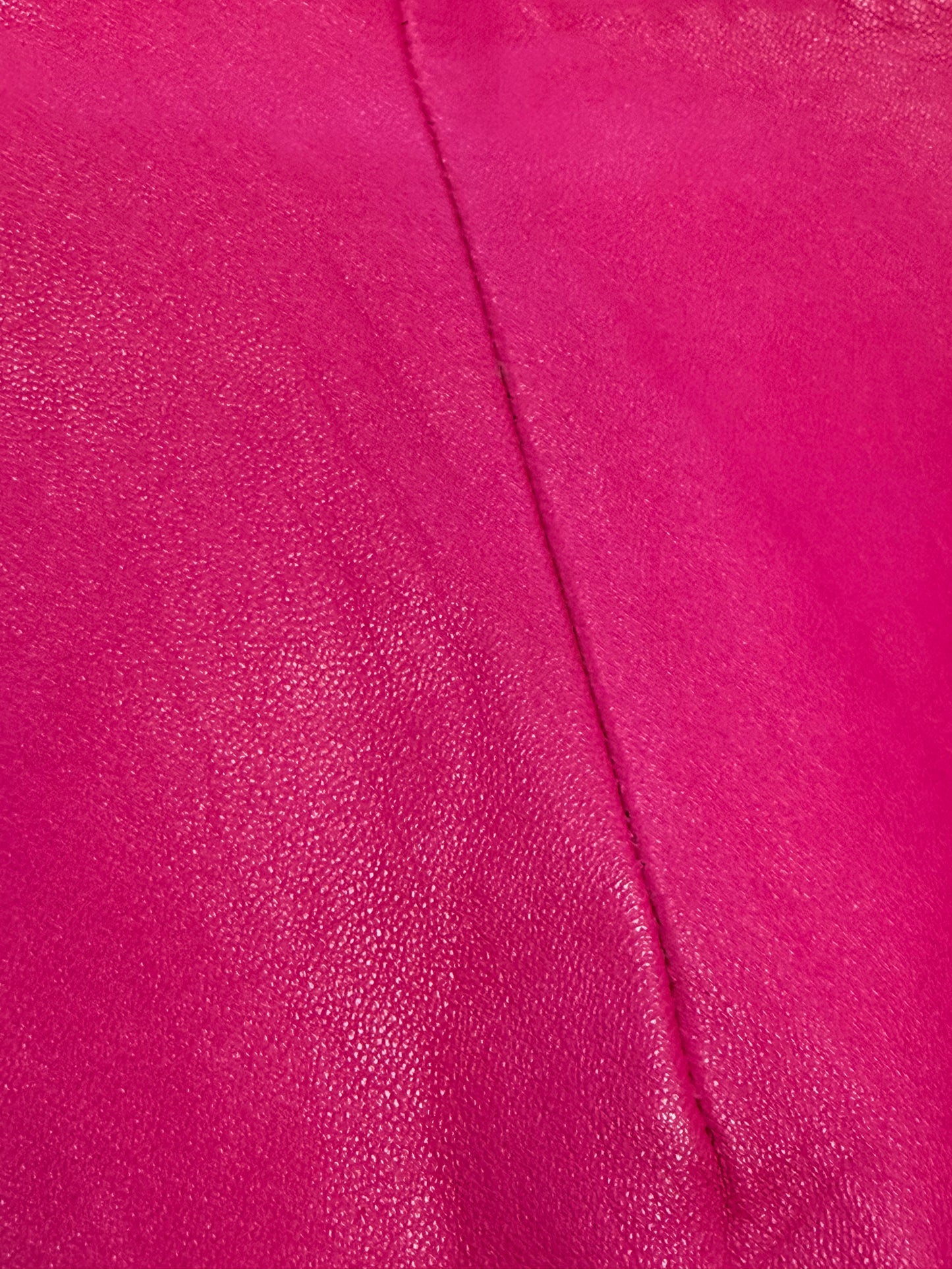 1990s Tannery West Fuchsia Leather Skirt