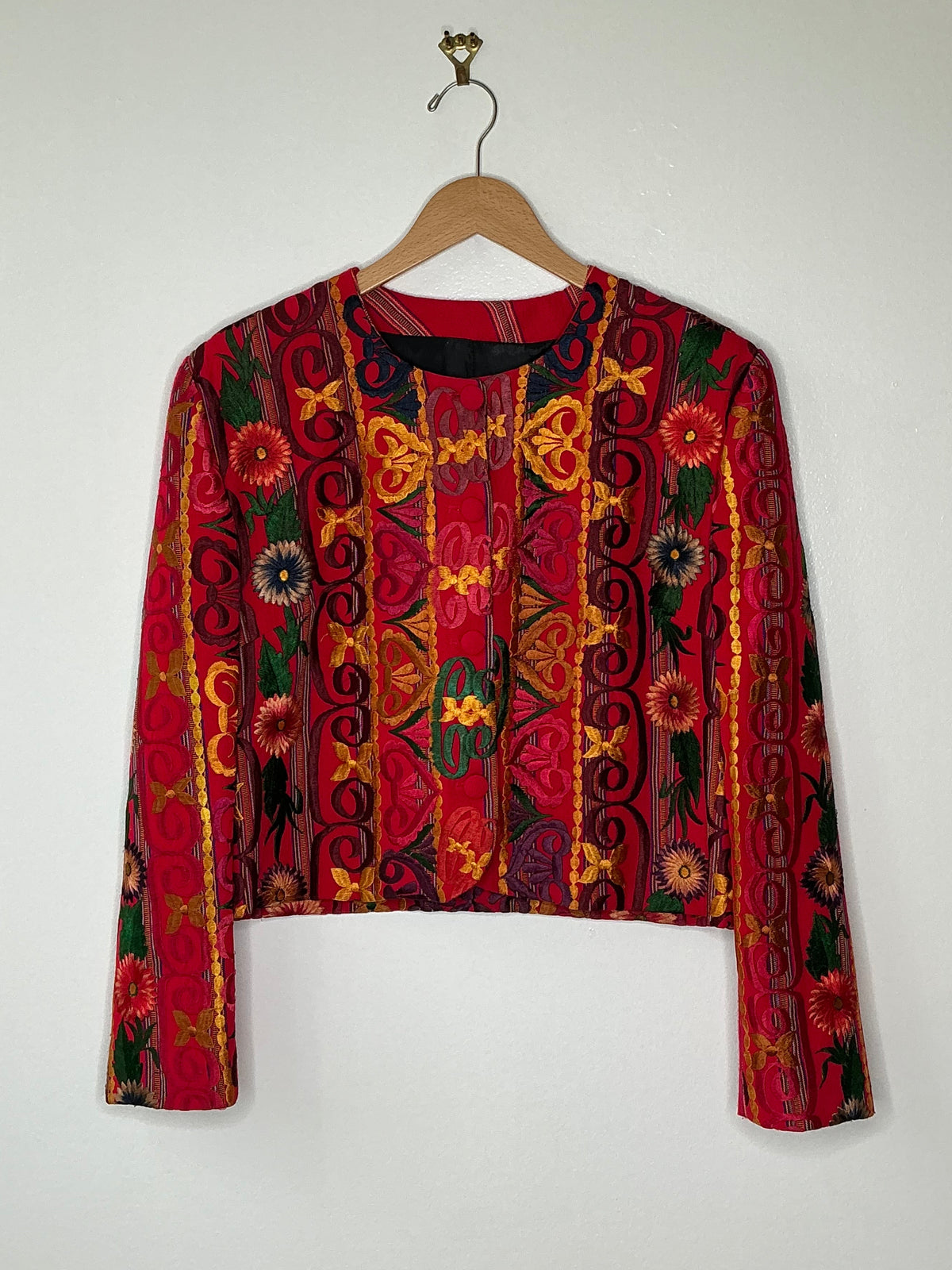 Cropped Embroidered Blazer