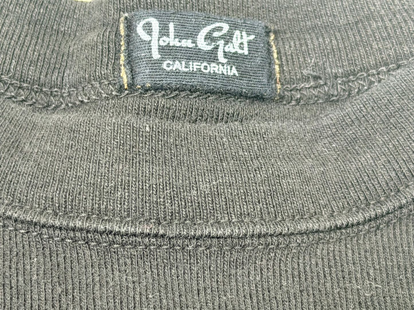 John Galt California Ribbed Cropped Tee – Black Y2K Essential