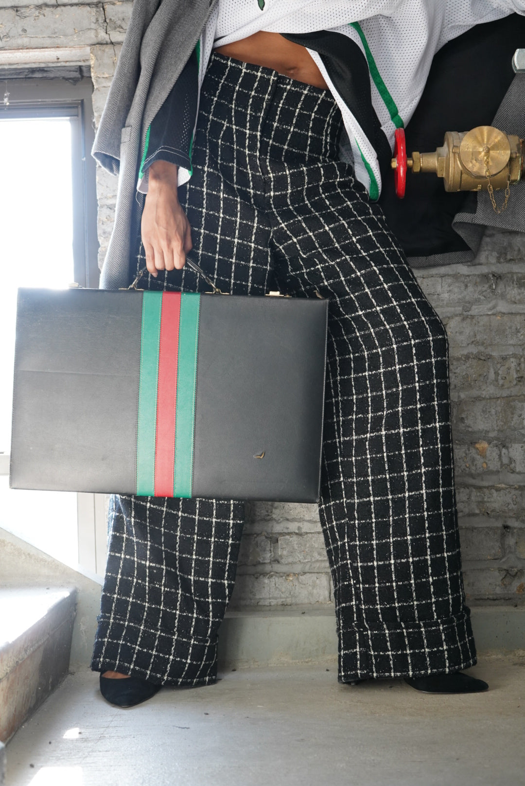 Y2K Sharon Boucher Boucle Wool Tweed Pants