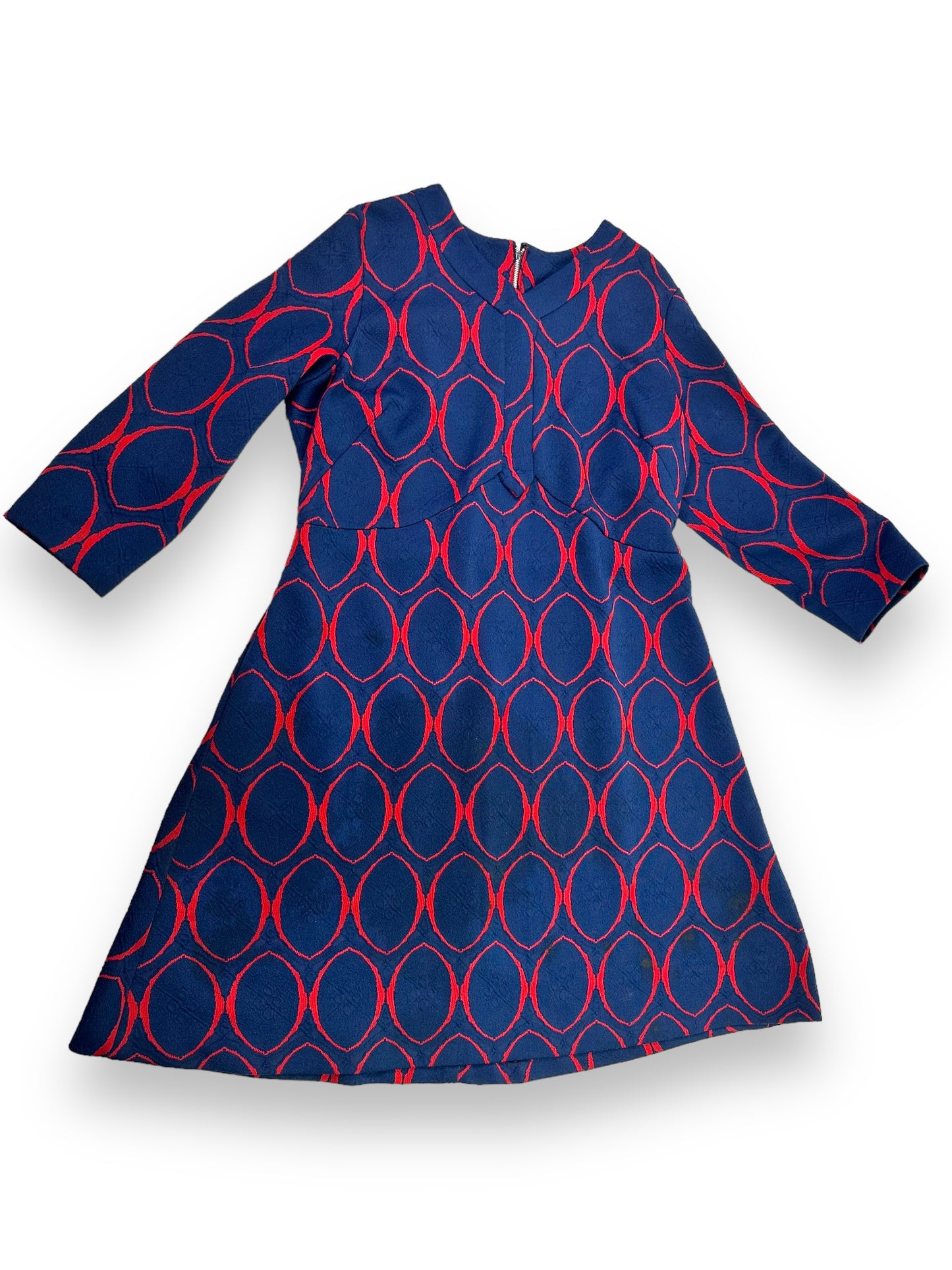 Andersonville: 1960s Navy + Red Shift Dress