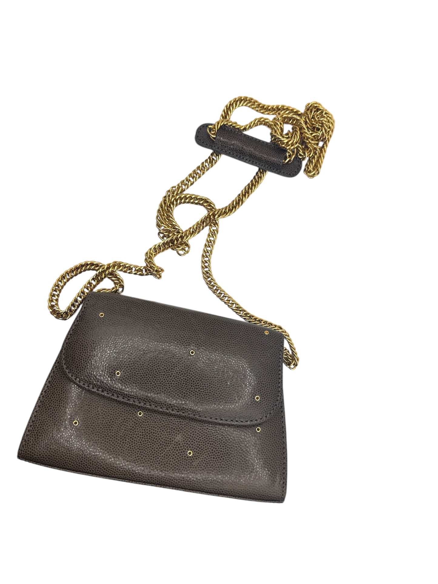 Vintage Albert Nipon Petite Grommet Gold Chain Crossbody