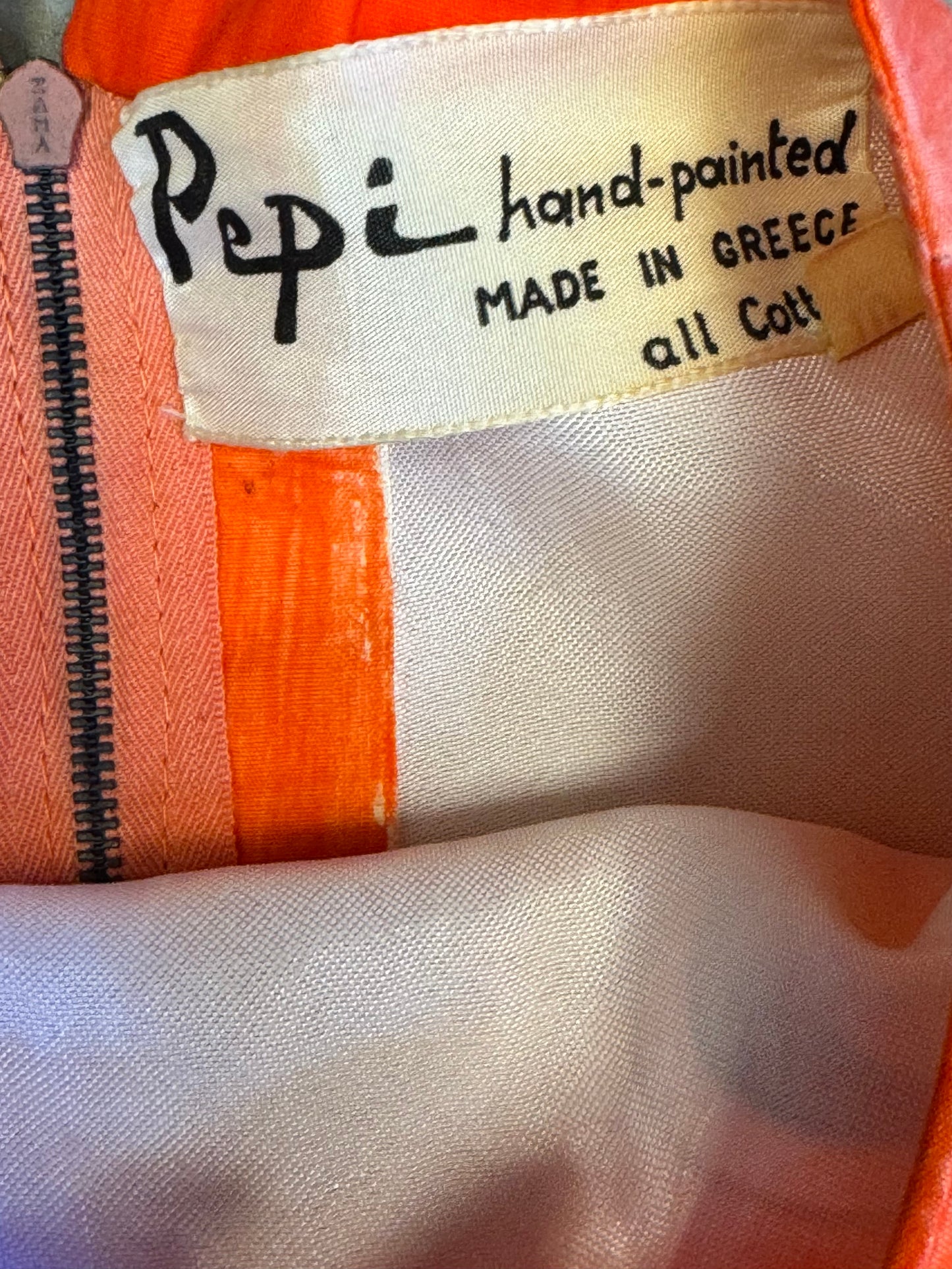 1960s Pepi Handpainted Dress