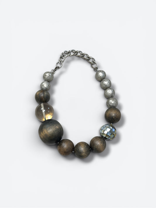 Vintage Wood + Lucite Necklace