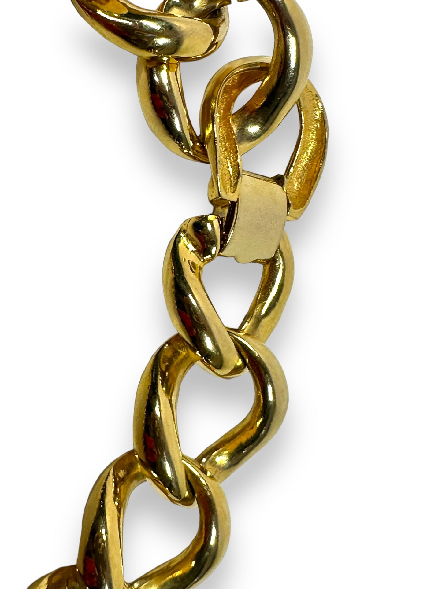 1980s Gold Wide Link Chocker