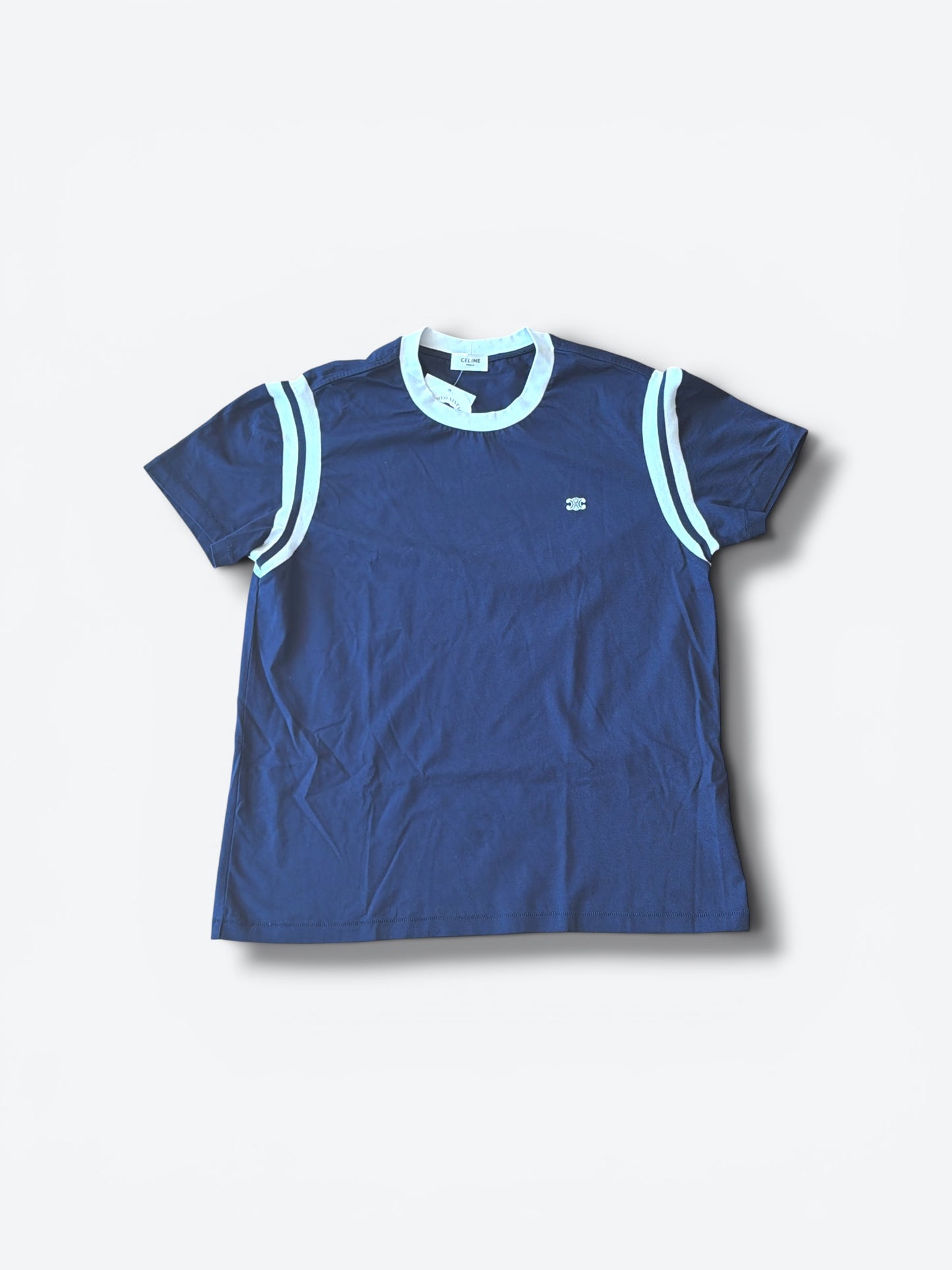 Celine by Hedi Slimane Triomphe athletic ringer T-shirt