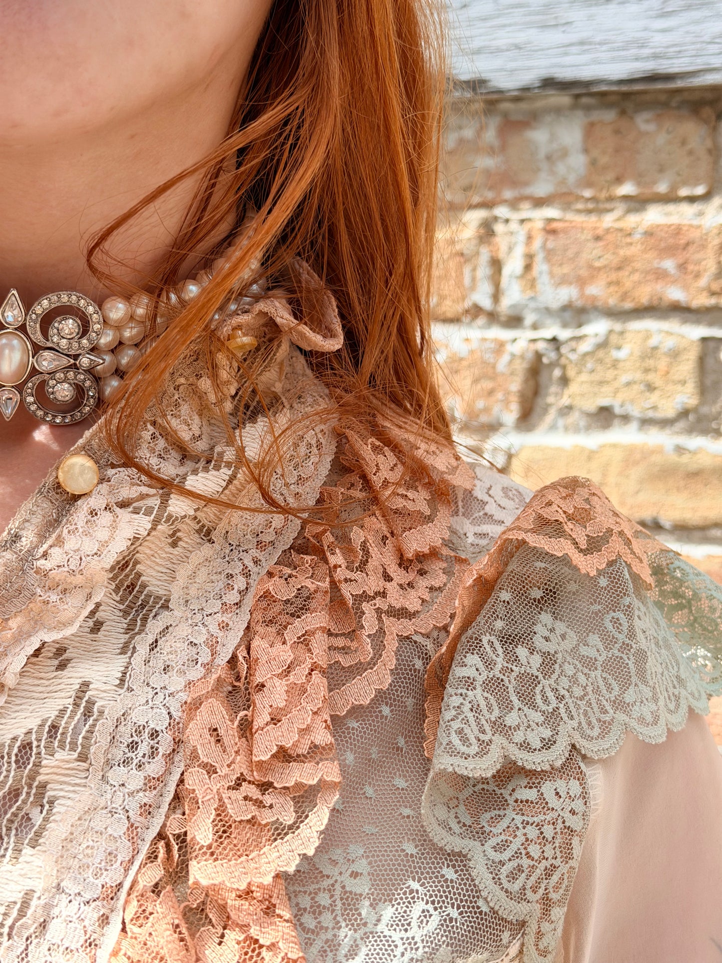 1970s Lorrie Kabala Collectables One of Kind Lace Top