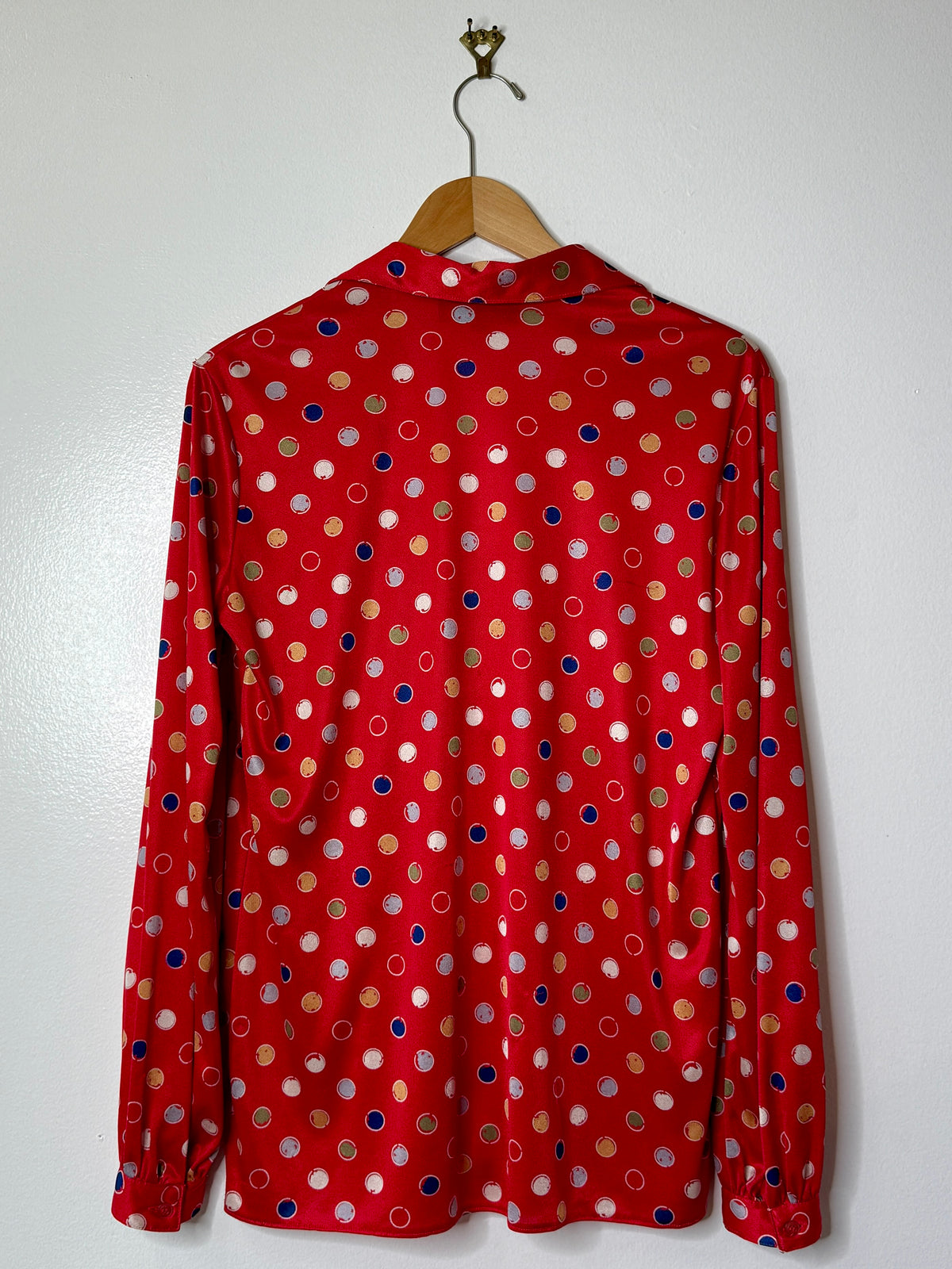 Vintage Halston VI Polka Dot Blouse