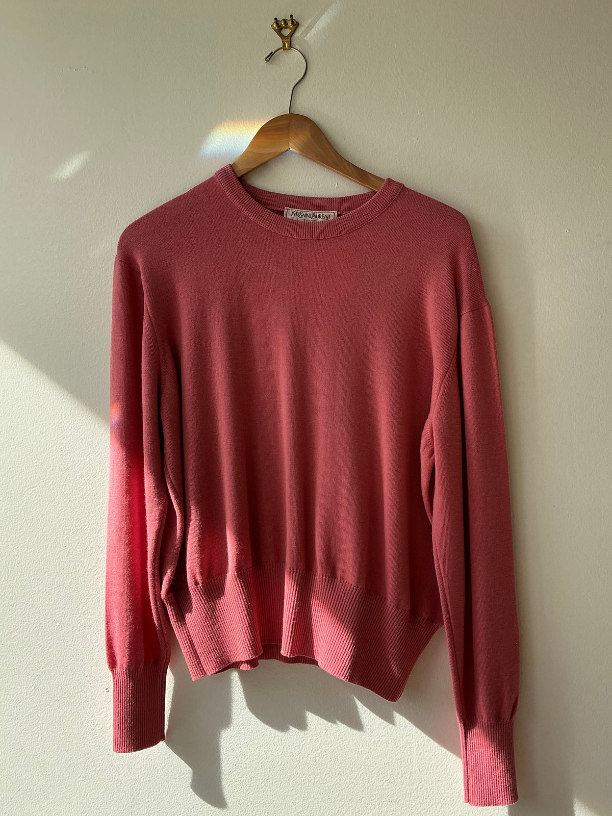 1970s Yves Saint Laurent Pink Sweater