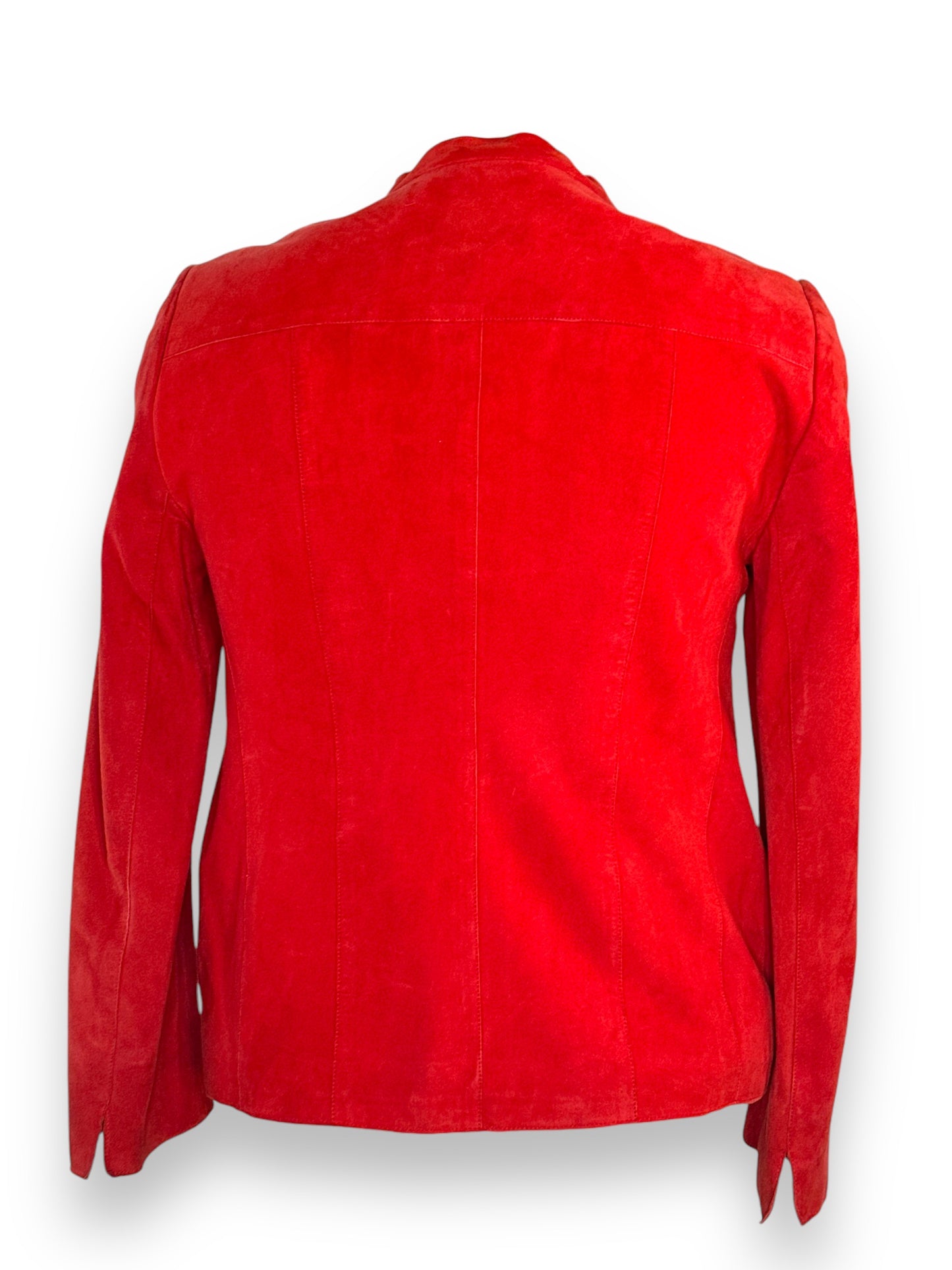 Y2K “Akris” Red Suede Zip Jacket