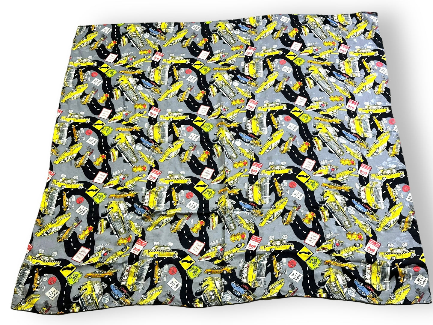 Y2K 42” x 42” Nicole Miller Taxi Silk Scarf