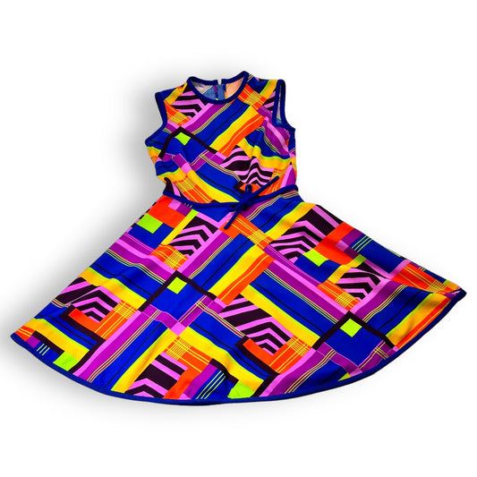 1960s Mod Multi colored Geometric Dress