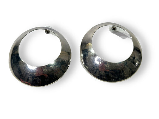 Vintage Sliver Circle Hoop Earrings