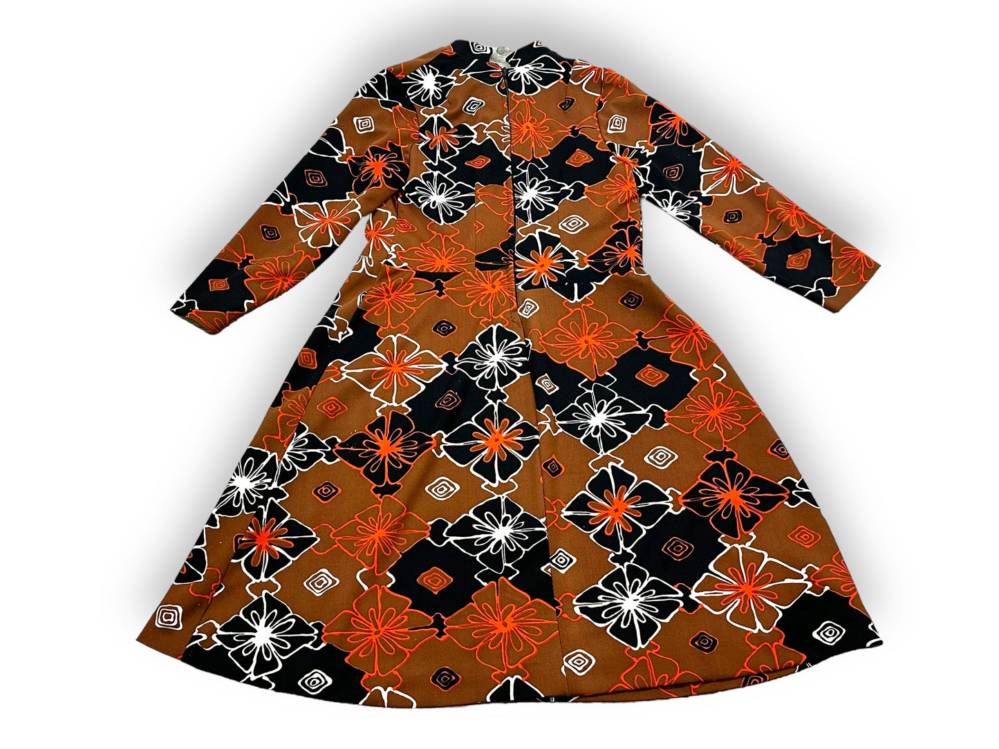 1960s Floral Graphic Dress