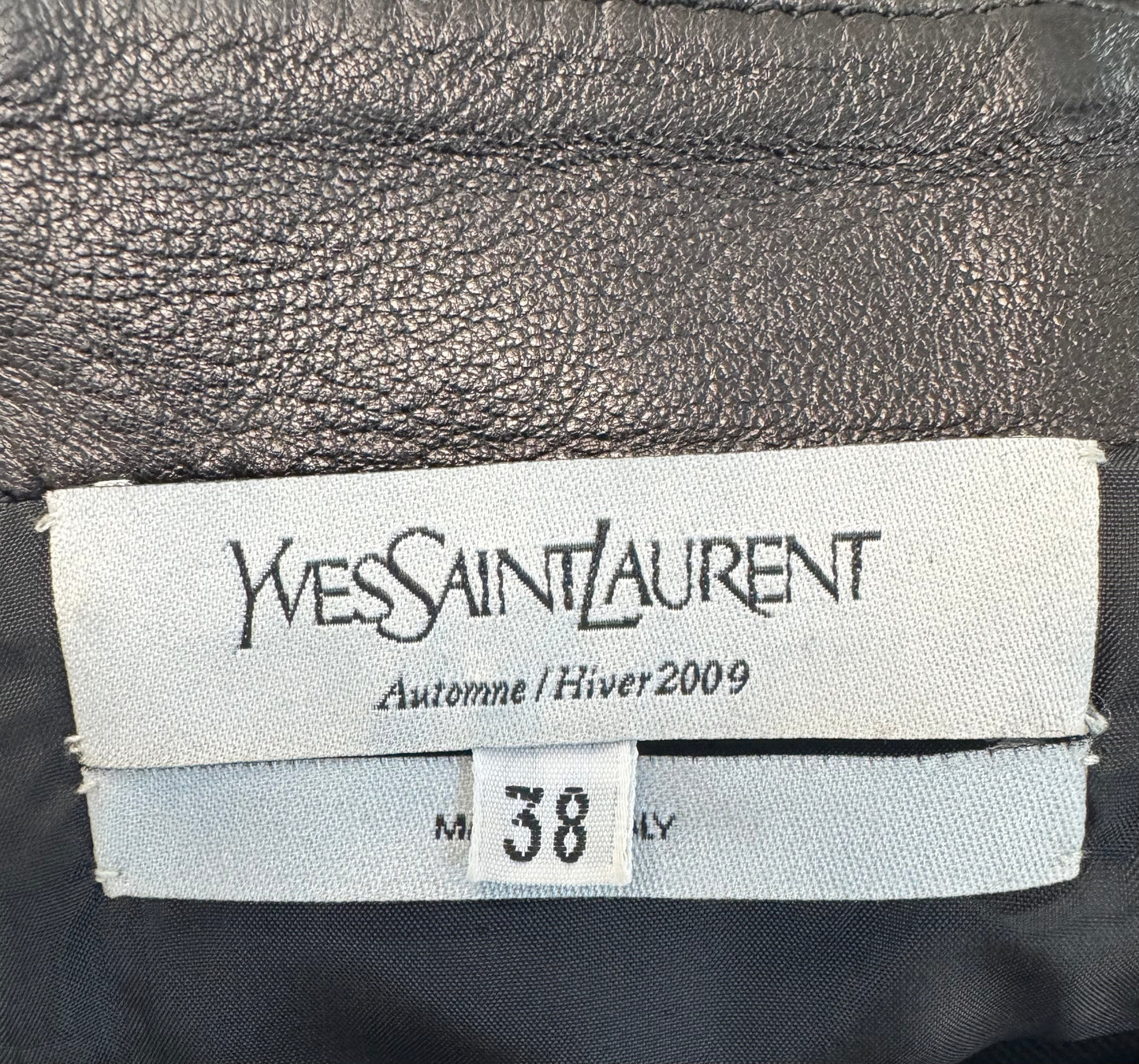#5. Vintage Yves St Laurent Black High Waisted Leather Pencil Skirt
