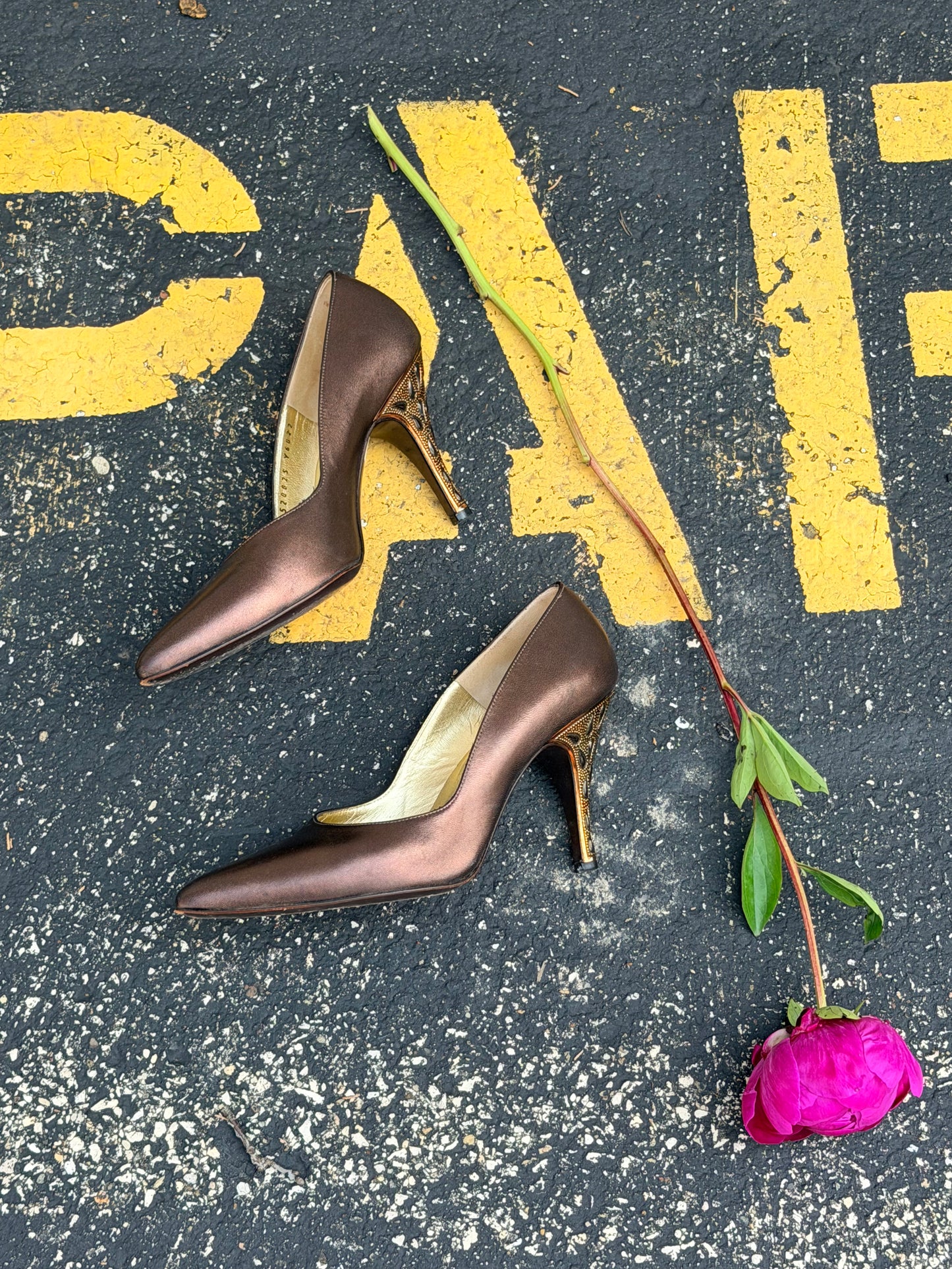 1980s Bruno Magli Coco Ornament Heel