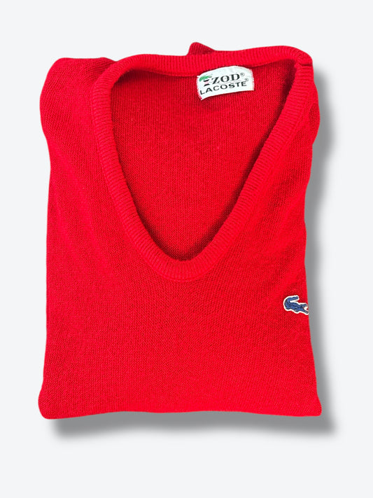 1960s/70s Lacoste Cherry Red Sweater