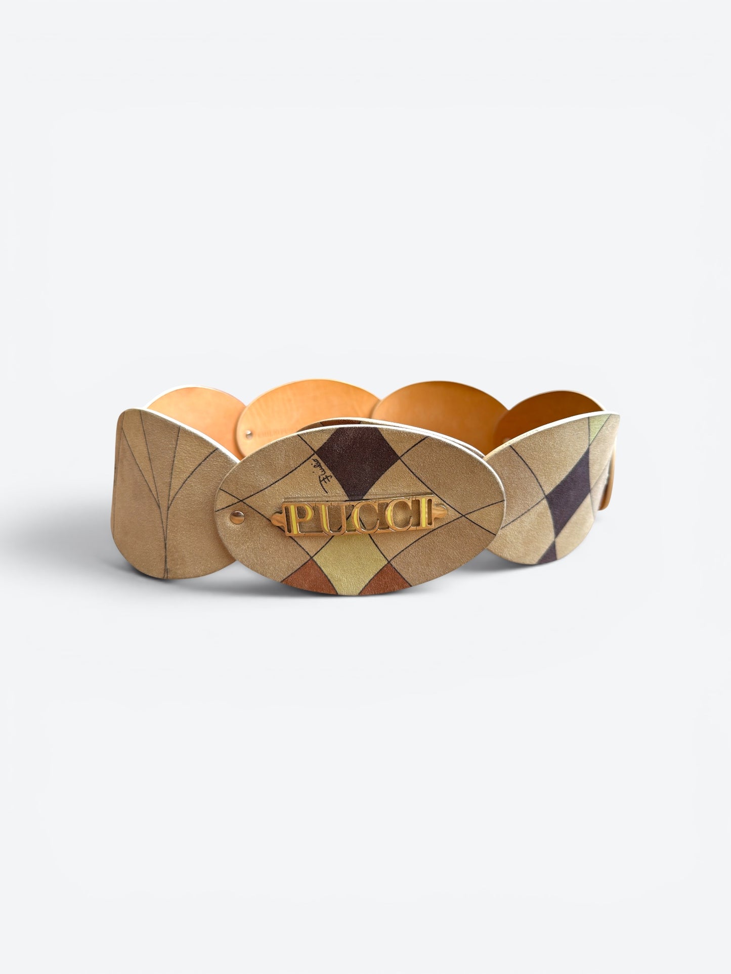 Emilio Pucci Wide Leather Panel  Belt