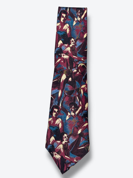 1980s Oscar de la Renta Dancer Novelty Tie
