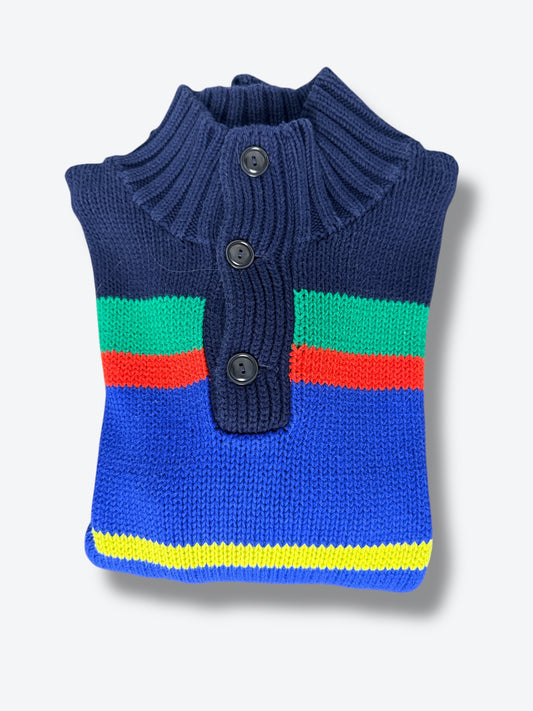 1987 Polo Ralph Lauren Quarter Button Pull Over Collegiate Sweater