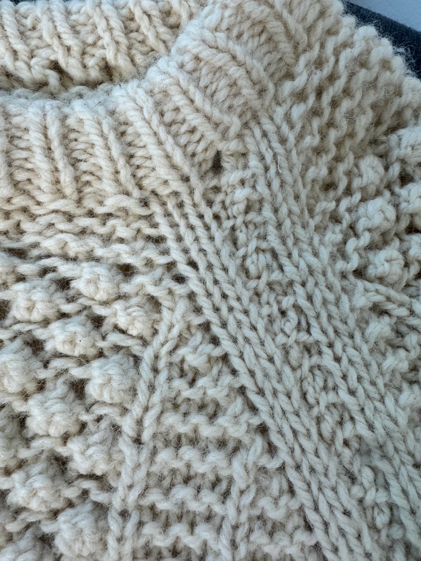 Vintage Aran Creme Woven Sweater