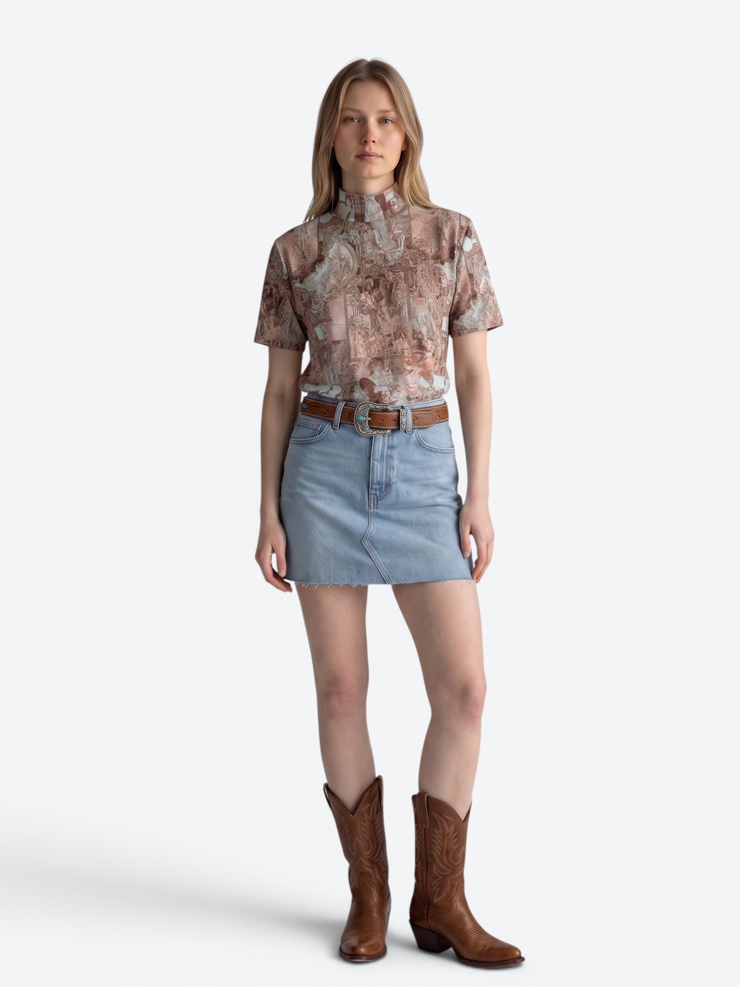 Vintage “Grès Paris” Museum Print Shirt