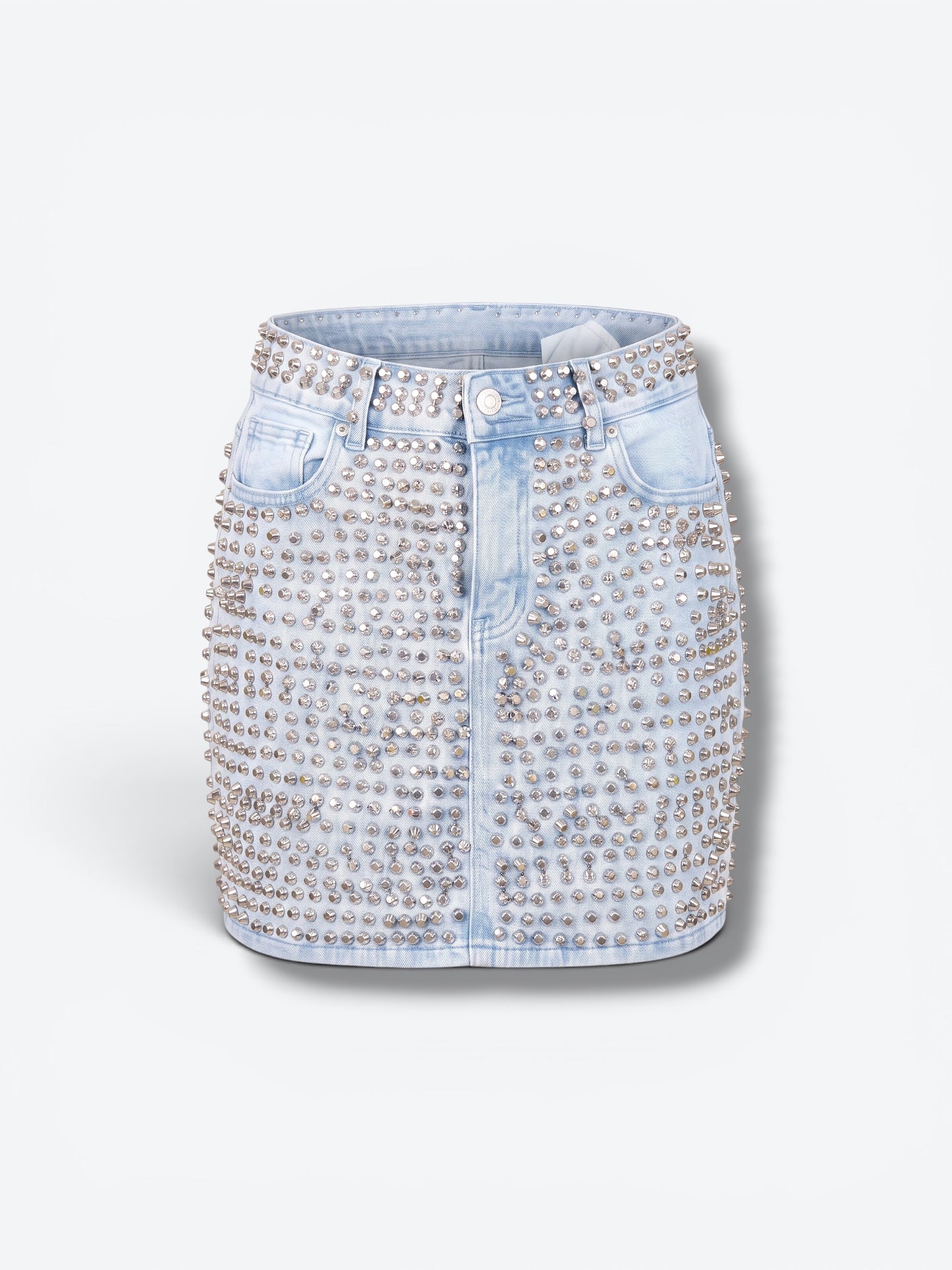 Trend: Akira Light Denim Studded Skirt