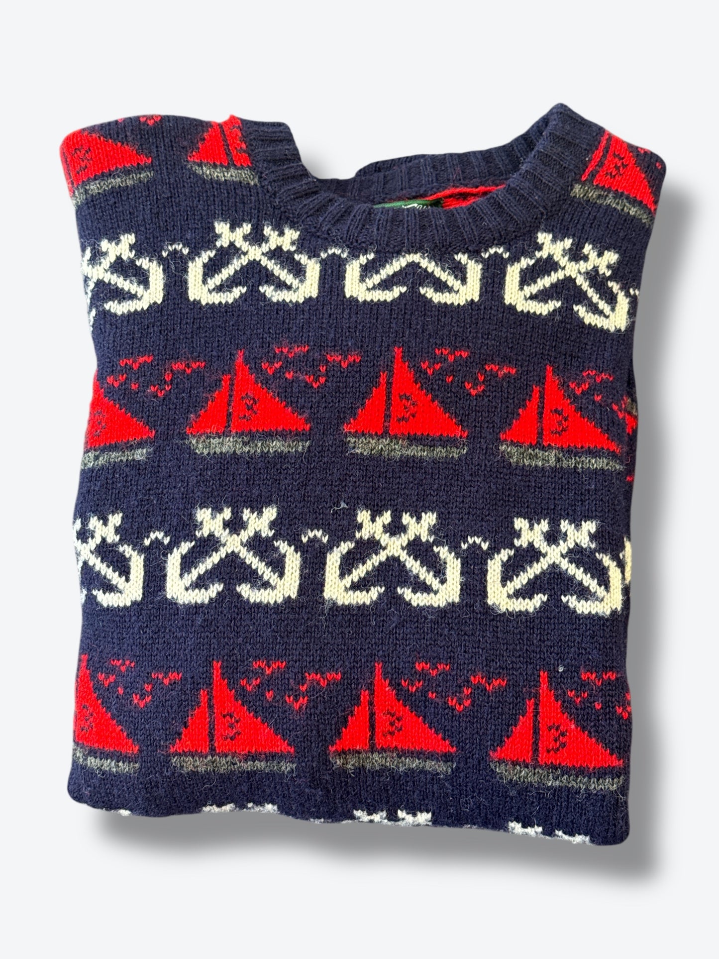 1970s Marshall Fields Wool Nautical Sweater