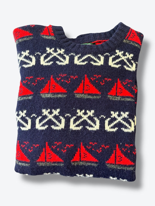 1970s Marshall Fields Wool Nautical Sweater