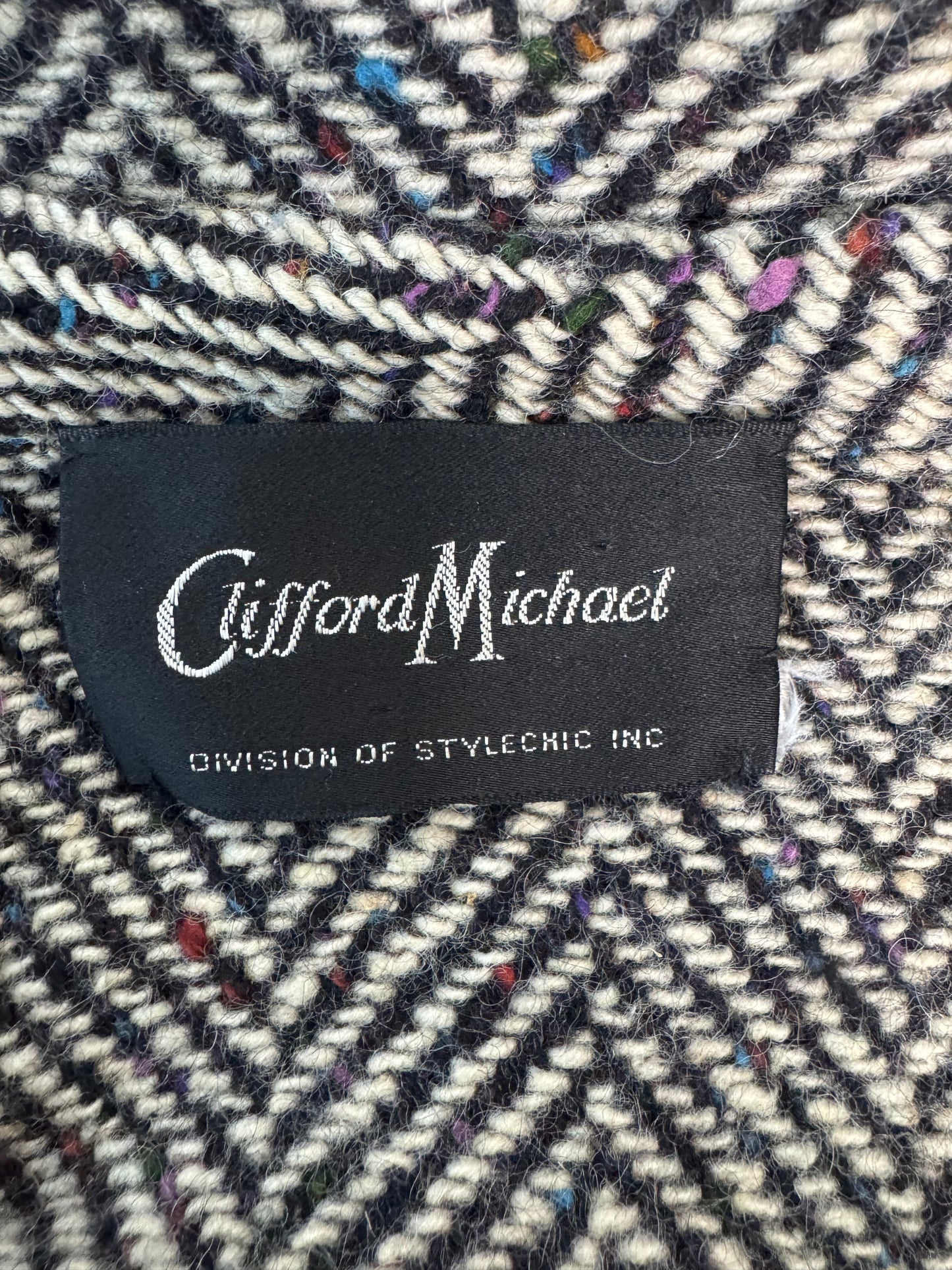 1980s Clifford Michael Speckled Wool Cape