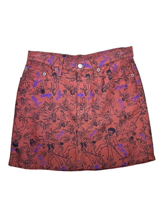 Issey Miyake “Pleats Please” Graphic Mini Skirt