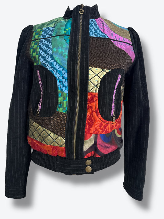 Y2K Desigual Mixed Media Short Jacket