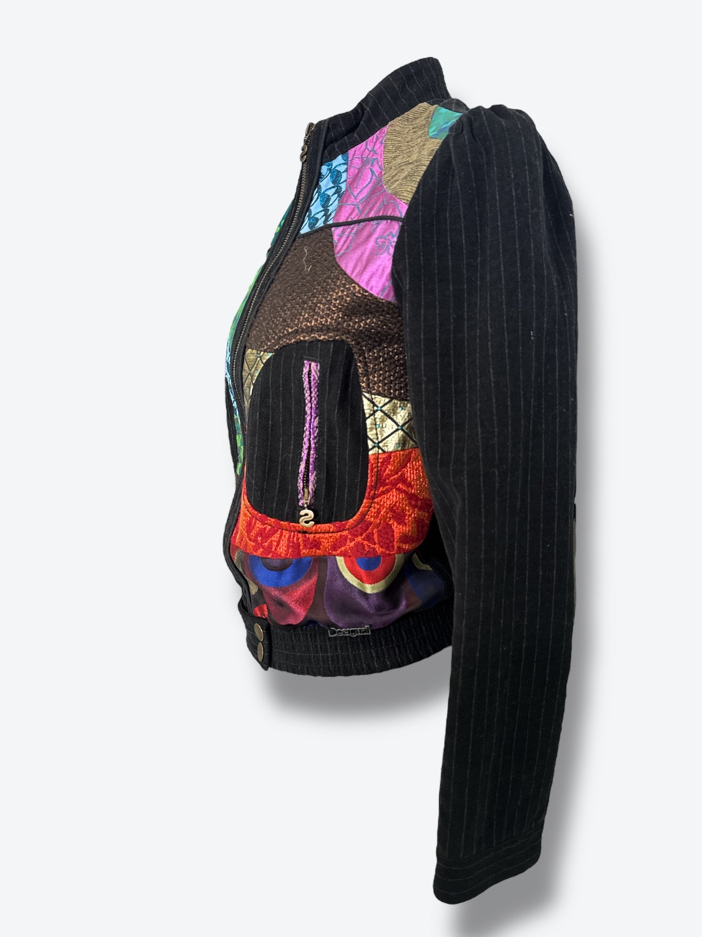 Y2K Desigual Mixed Media Short Jacket