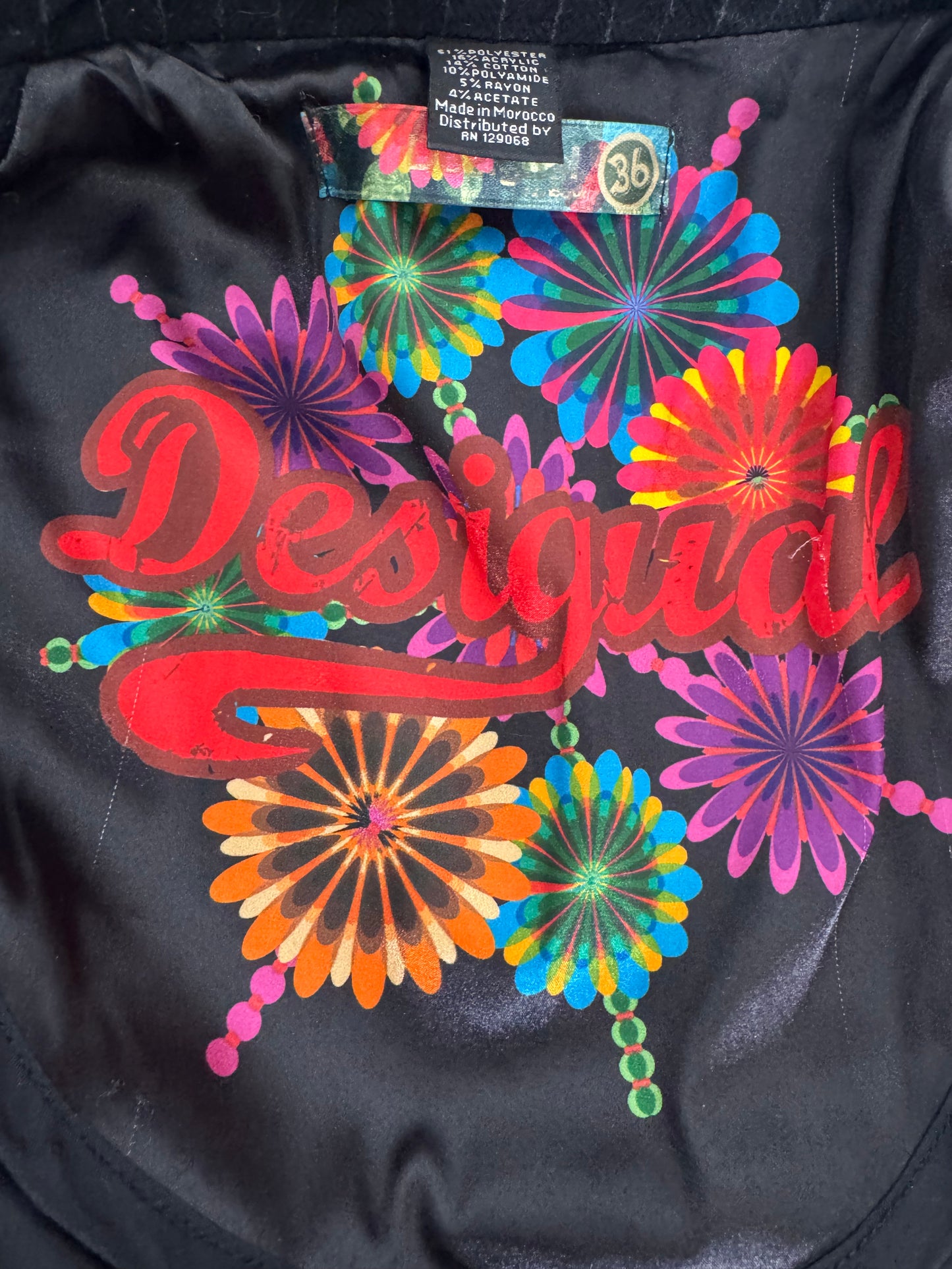 Y2K Desigual Mixed Media Short Jacket