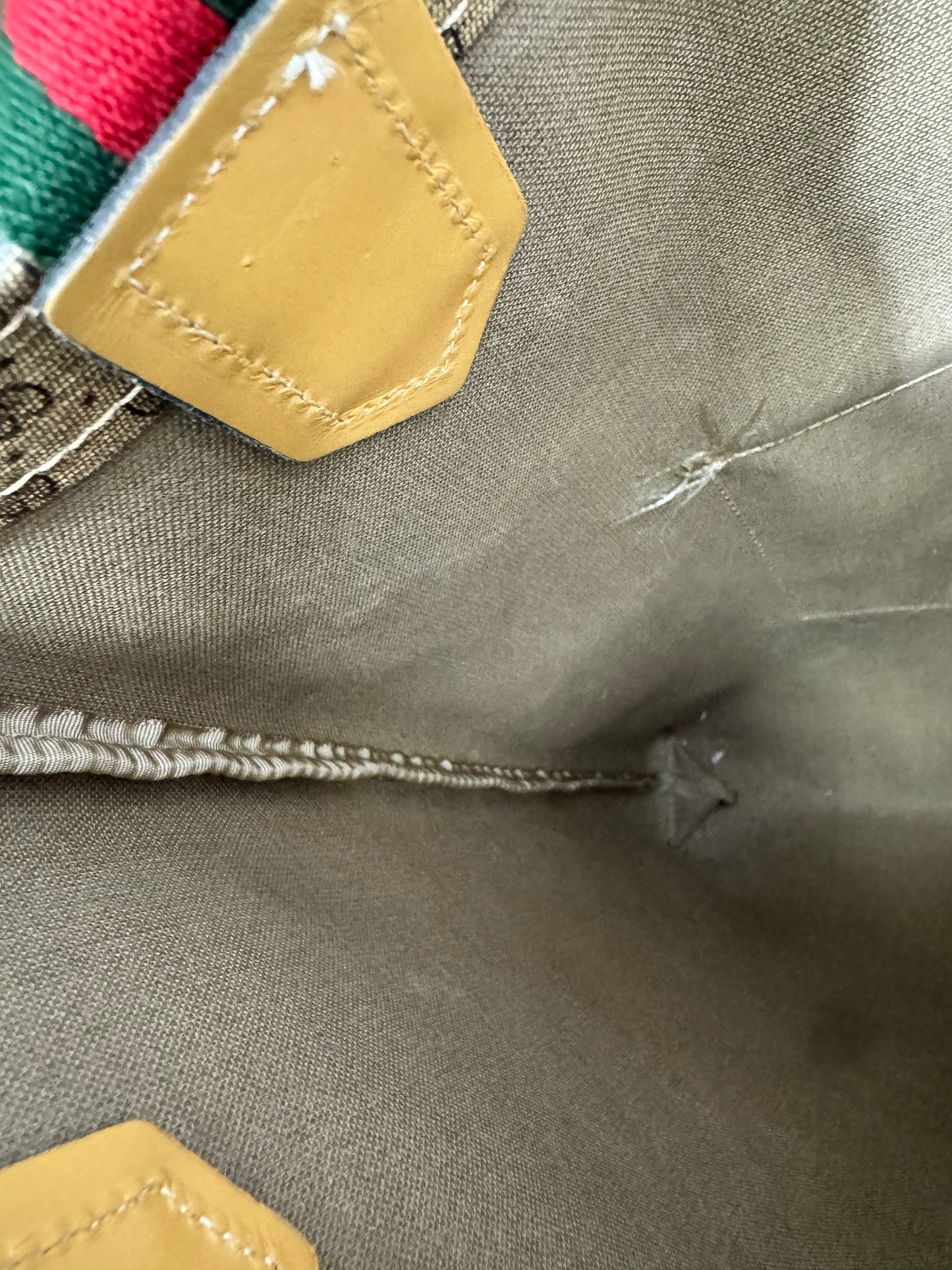 1970s Gucci GG Monogram Tote with Web Straps