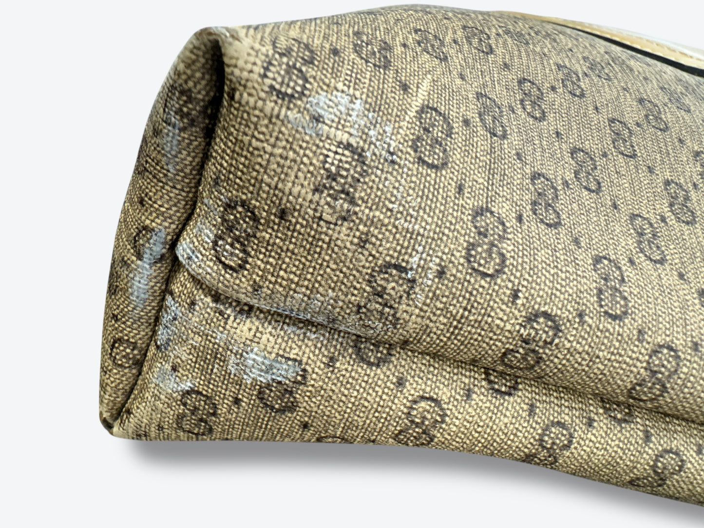 1970s Gucci GG Monogram Tote with Web Straps