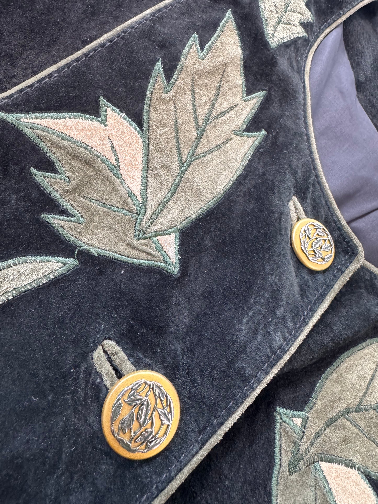 1980s Suede Floral Tyrolean Jacket