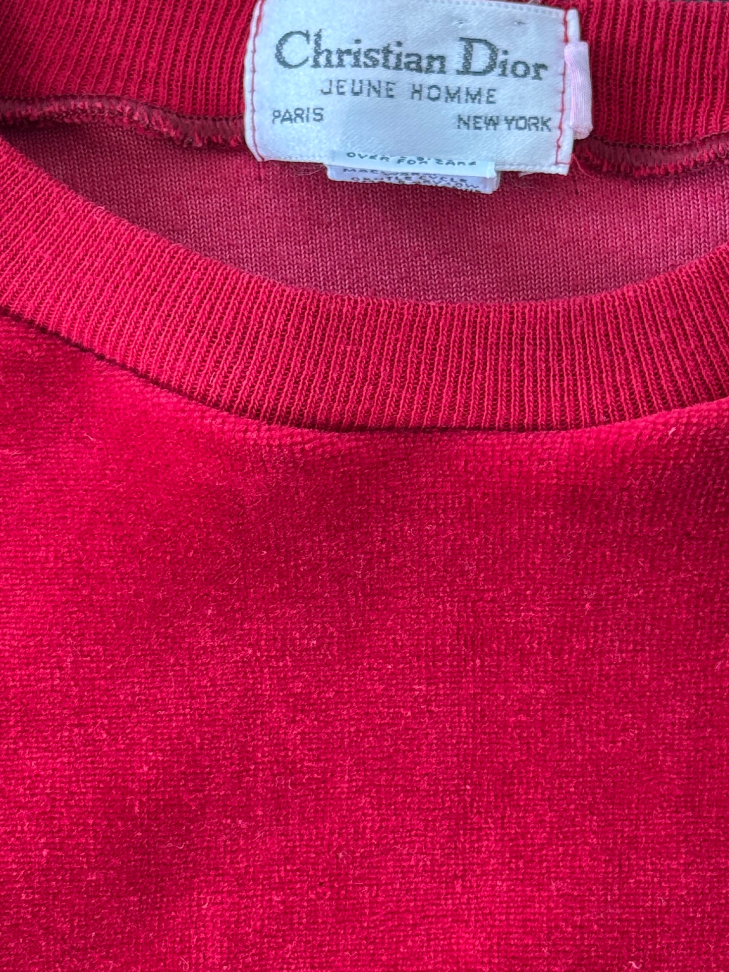 Christian Dior “Jeune Homme” Velour Top